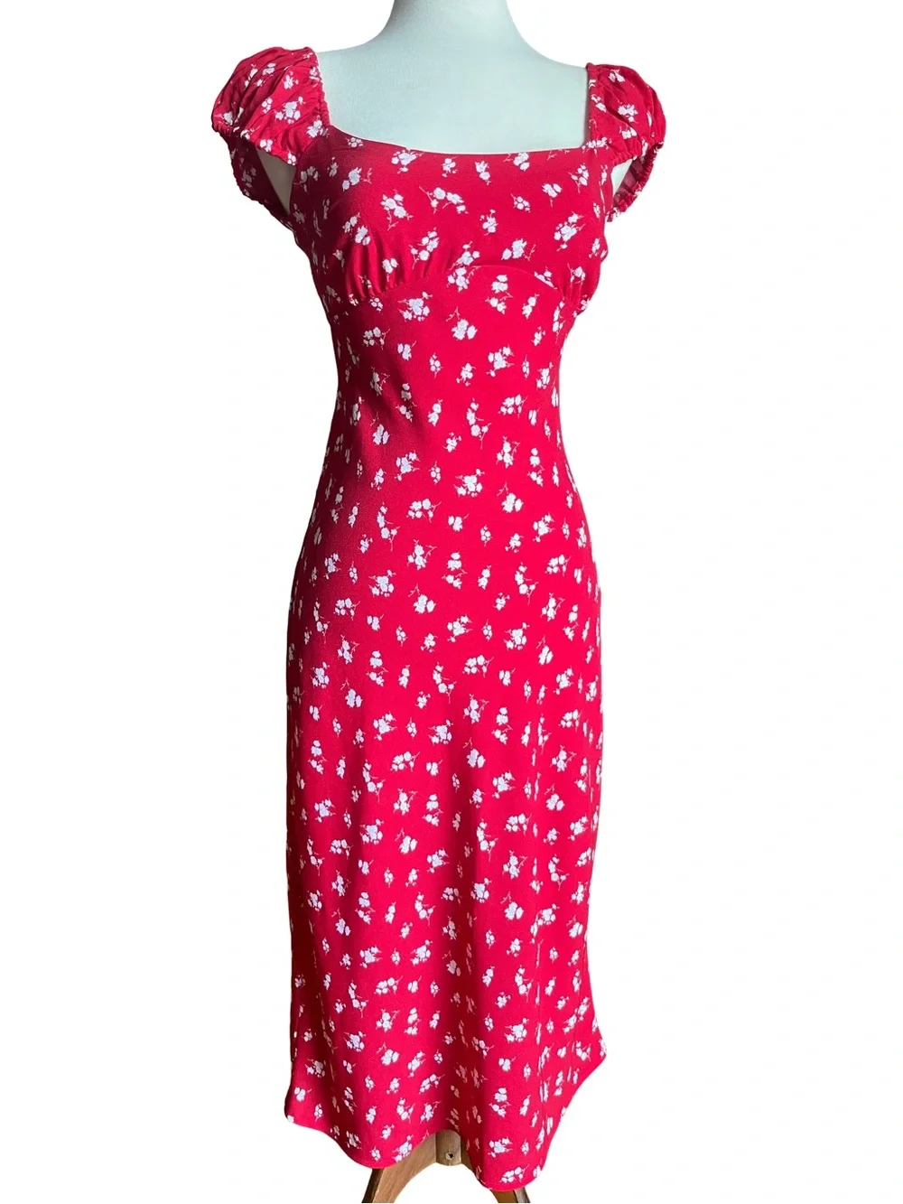 hollister red midi dress Hollister Co. On/Off-the-Shoulder Drop-Waist Dress - Day dress - ribbon red/ red